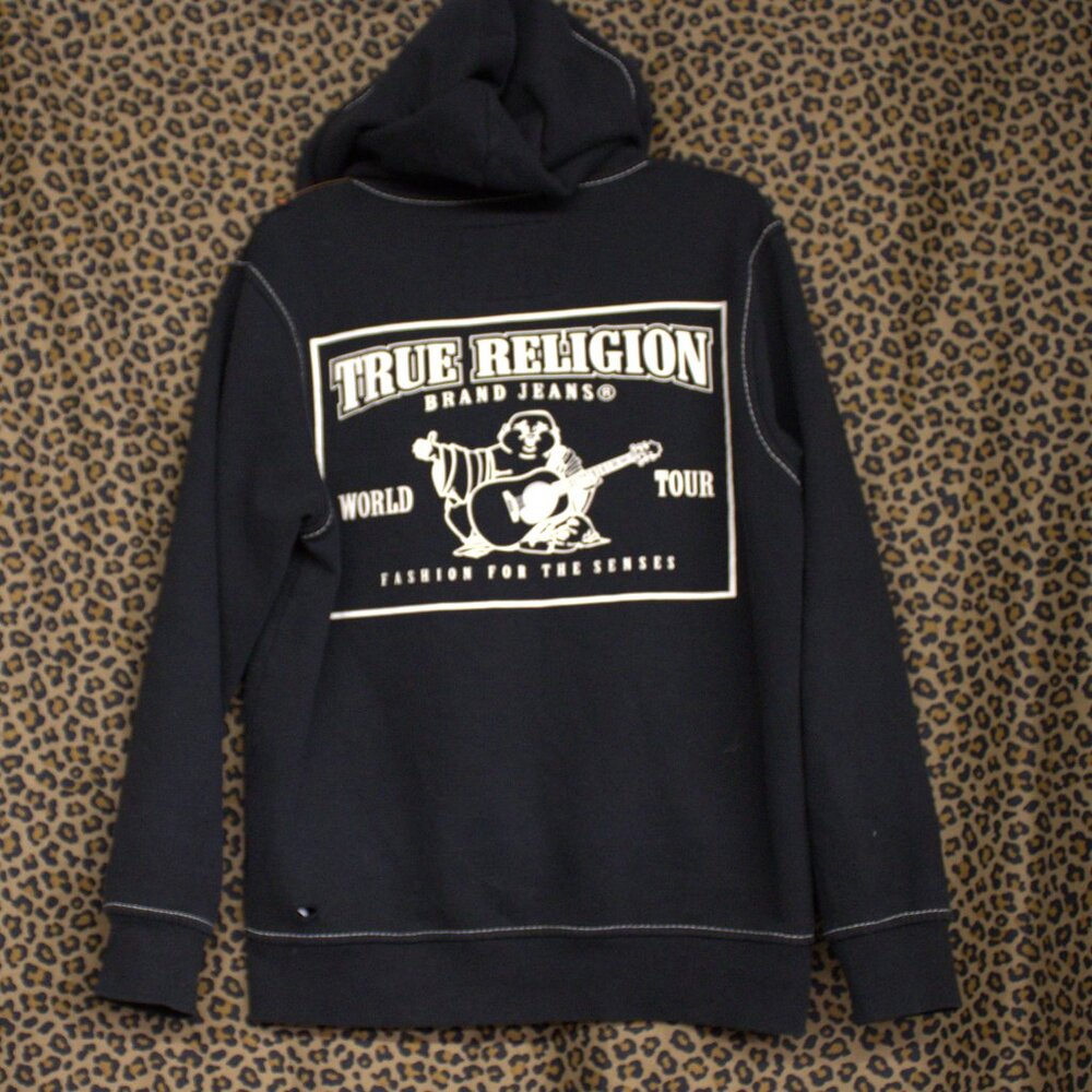 Pre-Loved True Religion Hoodie | Medium | Black